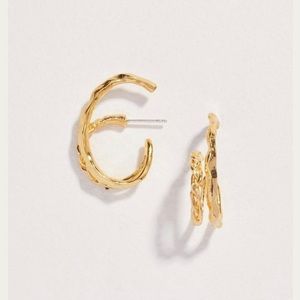 PAMELA LOVE Twisted Double Hoop Earrings